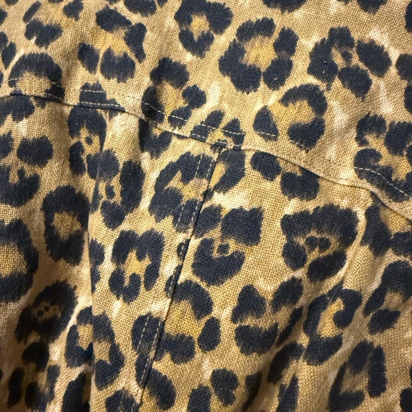 Lauren by Ralph Lauren Linen Leopard Print Button-Up Jacket size XL - Picture 8 of 11